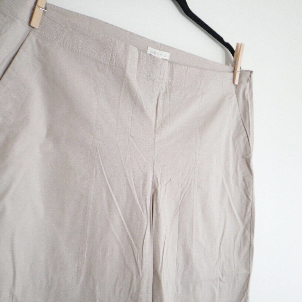 Eileen Fisher Light Taupe Cropped Wide-Leg Pants NWT - Picture 6 of 12